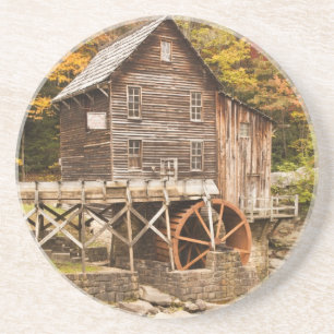 Glade Creek Grist Mill, Babcock State Park, 2 Zandsteen Onderzetter