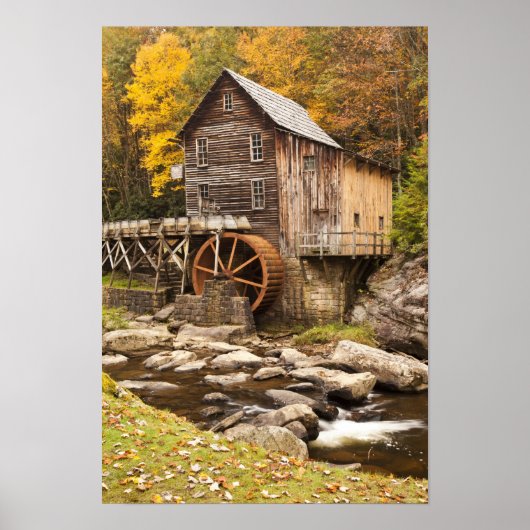 Glade Creek Grist Mill, Babcock State Park Poster (Voorkant)