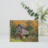 Glade Creek Grist Mill Briefkaart (Staand voorkant)