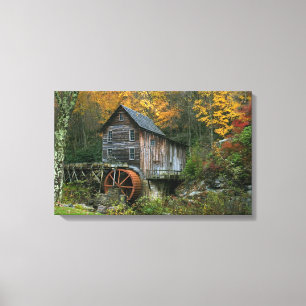 Glade Creek Grist Mill Canvas Afdruk