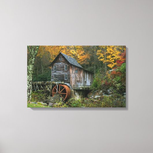 Glade Creek Grist Mill Canvas Afdruk (Voorkant)