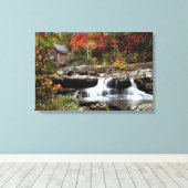 Glade Creek Grist Mill Canvas Afdruk (Insitu (Houten vloer))