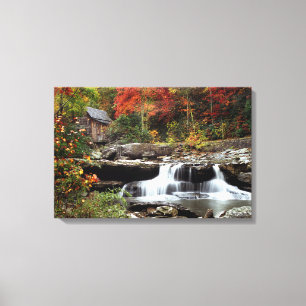 Glade Creek Grist Mill Canvas Afdruk