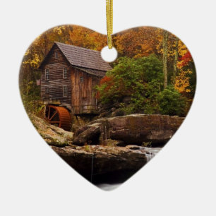 Glade Creek Grist Mill Keramisch Ornament