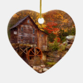 Glade Creek Grist Mill Keramisch Ornament (Achterkant)