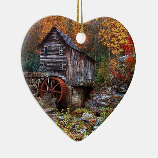 Glade Creek Grist Mill Keramisch Ornament (Rechts)