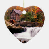 Glade Creek Grist Mill Keramisch Ornament (Achterkant)