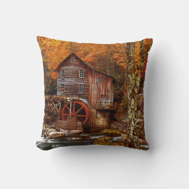 Glade Creek Grist Mill Kussen (Voorkant)