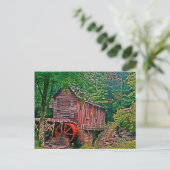 Glade Creek Grist Mill Post Card Briefkaart (Staand voorkant)