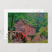 Glade Creek Grist Mill Post Card Briefkaart (Voorkant / Achterkant)