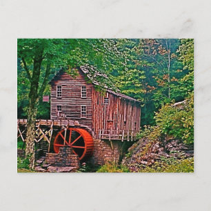 Glade Creek Grist Mill Post Card Briefkaart