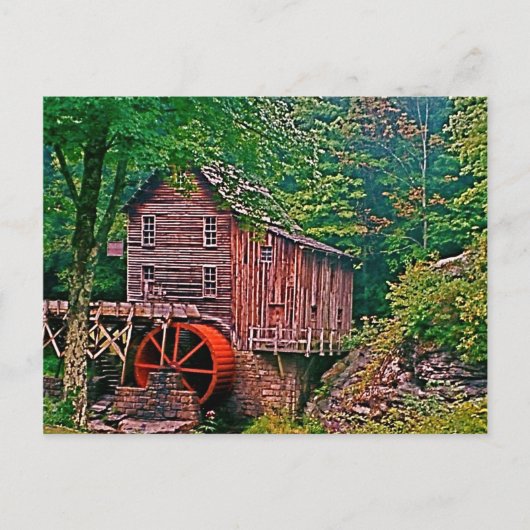 Glade Creek Grist Mill Post Card Briefkaart (Voorkant)