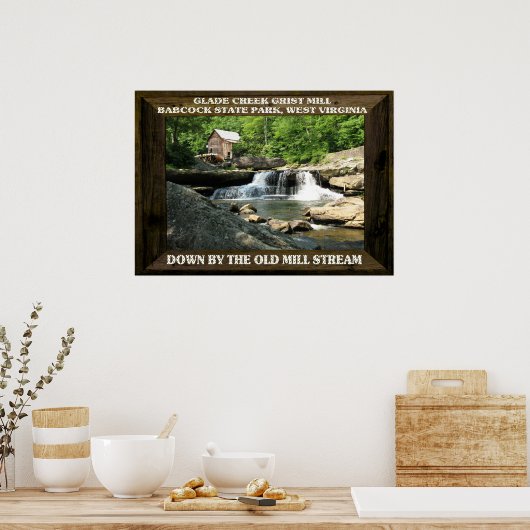 GLADE CREEK GRIST MILL-POSTER POSTER (Keuken)