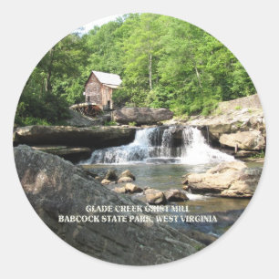GLADE CREEK GRIST MILL-STICKER RONDE STICKER