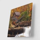 Glade Creek Grist Mill Vierkante Klok (Hoek)