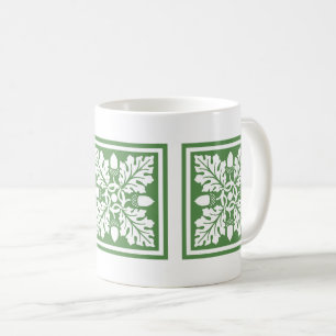 Glade Green Acorn en Leaf Tile Design Coffee Mok