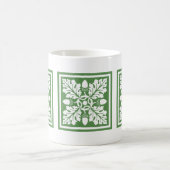 Glade Green Acorn en Leaf Tile Design Coffee Mok (Center)