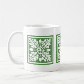 Glade Green Acorn en Leaf Tile Design Coffee Mok (Links)
