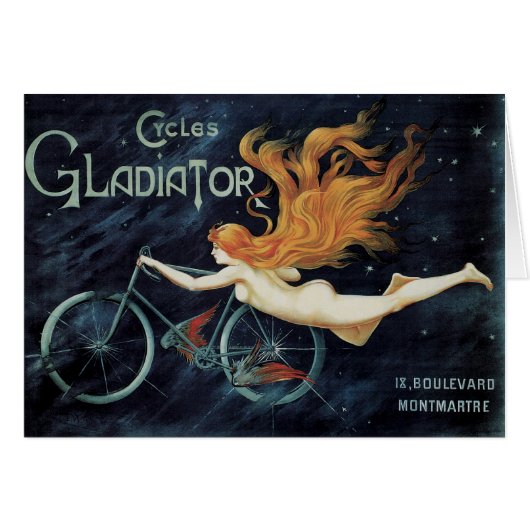 Gladiator Cycles, Victoriaans Art Nouveau (Voorkant Horizontaal)