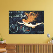 Gladiator Cycles,  Victoriaans Art Nouveau Canvas Afdruk (Insitu (Woonkamer))
