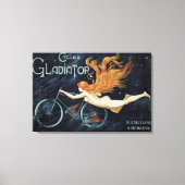 Gladiator Cycles,  Victoriaans Art Nouveau Canvas Afdruk (Voorkant)