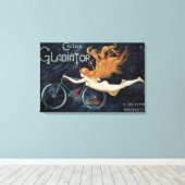 Gladiator Cycles,  Victoriaans Art Nouveau Canvas Afdruk (Insitu (Houten vloer))