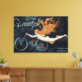 Gladiator Cycles, Victoriaans Art Nouveau Canvas Afdruk (Insitu (Woonkamer))