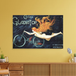 Gladiator Cycles,  Victoriaans Art Nouveau Canvas Afdruk
