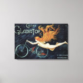 Gladiator Cycles, Victoriaans Art Nouveau Canvas Afdruk (Voorkant)