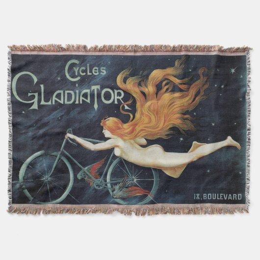 Gladiator Cycles,  Victoriaans Art Nouveau Deken (Voorkant)