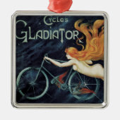 Gladiator Cycles, Victoriaans Art Nouveau Metalen Ornament (Voorkant)
