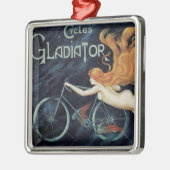 Gladiator Cycles, Victoriaans Art Nouveau Metalen Ornament (Links)