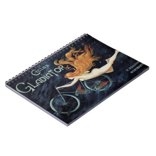 Gladiator Cycles, Victoriaans Art Nouveau Notitieboek (Linkerzijde)