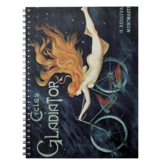 Gladiator Cycles,  Victoriaans Art Nouveau Notitieboek (Voorkant)