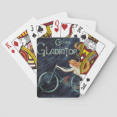 Gladiator Cycles, Victoriaans Art Nouveau Pokerkaarten (Achterkant)