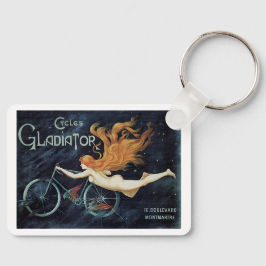 Gladiator Cycles,  Victoriaans Art Nouveau Sleutelhanger (Voorkant)