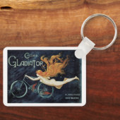 Gladiator Cycles,  Victoriaans Art Nouveau Sleutelhanger (Voorkant)