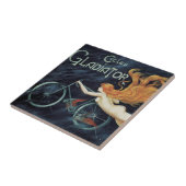 Gladiator Cycles,  Victoriaans Art Nouveau Tegeltje (Zijkant)