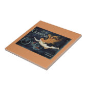 Gladiator Cycles,  Victoriaans Art Nouveau Tegeltje (Zijkant)