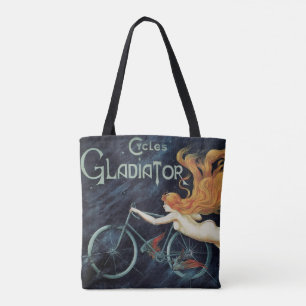 Gladiator Cycles, Victoriaans Art Nouveau Tote Bag