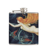 Gladiator Cycles, Vintage Victoriaanse Art Nouveau Heupfles (Voorkant)