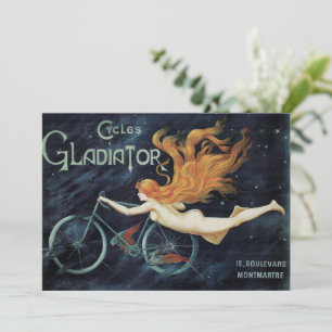 Gladiator Cycles, Vintage Victoriaanse Art Nouveau Kaart