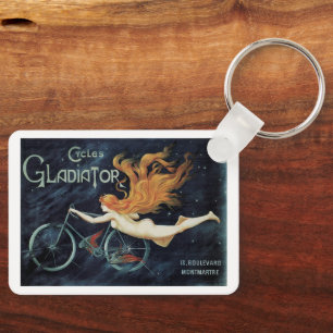 Gladiator Cycles, Vintage Victoriaanse Art Nouveau Sleutelhanger
