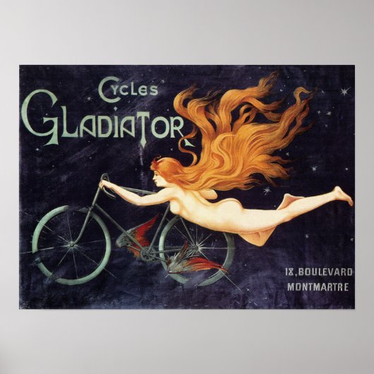 GLADIATOR fietsen  Frans Poster Art Nouveau (Voorkant)
