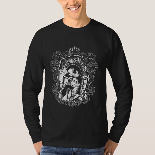 Gladiator Helm Shield Spartan Workout Warrior Gr T-shirt (Voorkant)