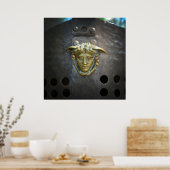 gladiator helmet bronze god symbool oude donkere d poster (Keuken)