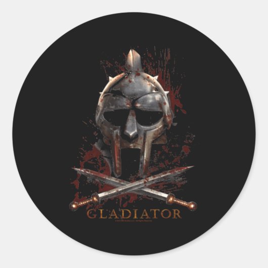 Gladiator Helmet Ronde Sticker (Voorkant)