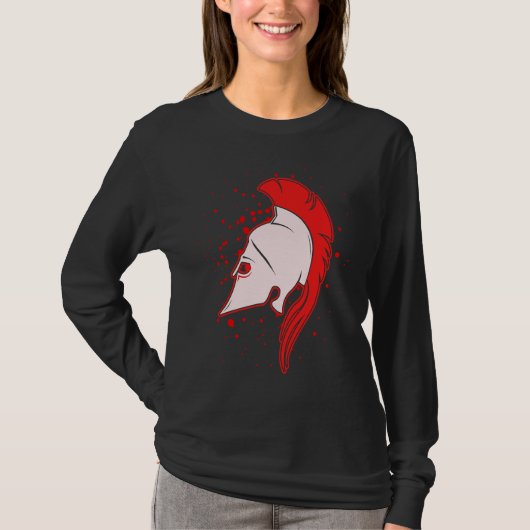 Gladiator krijger helm t-shirt (Voorkant)