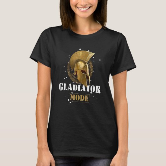 Gladiator Mode Spartan Helmet  Motivation Gym Work T-shirt (Voorkant)