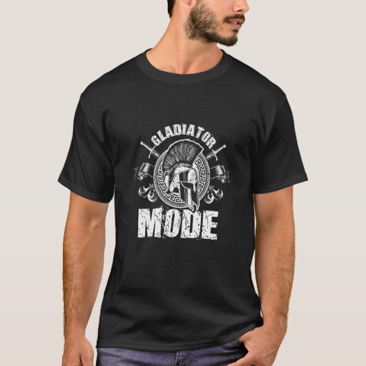 Gladiator Mode Spartan Workout Warrior Beast Gym H T-shirt (Voorkant)